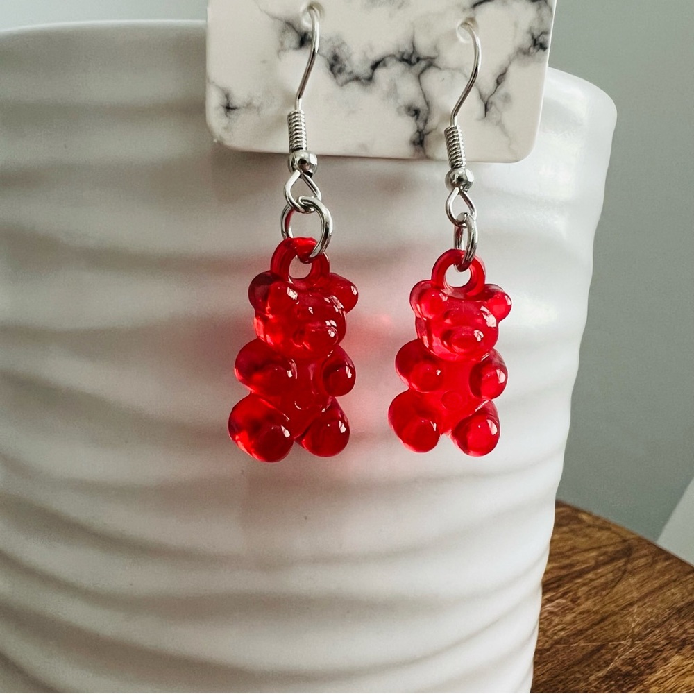 Red Gummy Bear Earrings